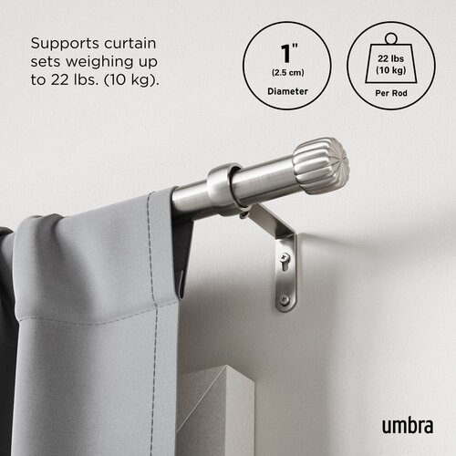 Umbra Željezna pro&amp;scaron;iriva karni&amp;scaron;a u srebrnoj boji 168 - 305 cm Cleo &amp;ndash; Slike