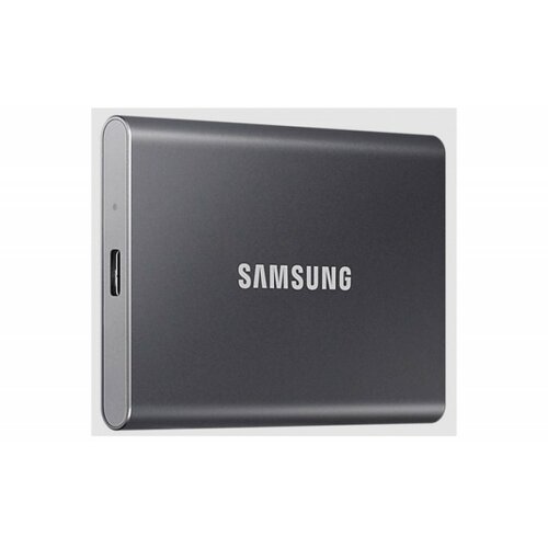 Samsung portable ssd 500GB, T7, usb 3.2 Gen.2 (10Gbps), [sequential read/write : up to 1,050MB/sec /up to 1,000 mb/sec], grey Slike