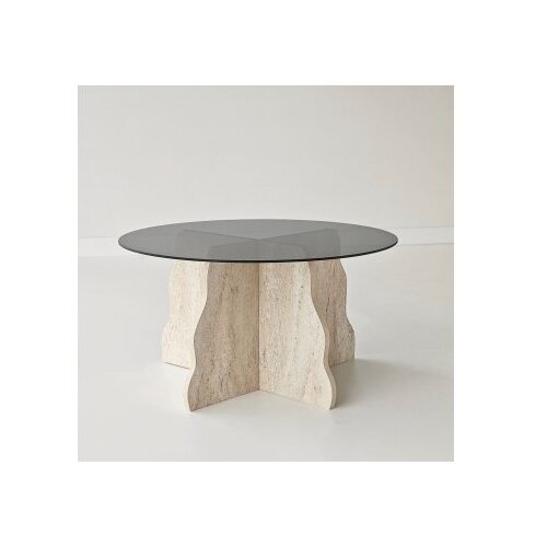Hanah home sto za dnevnu sobu butterfly travertine fume Slike