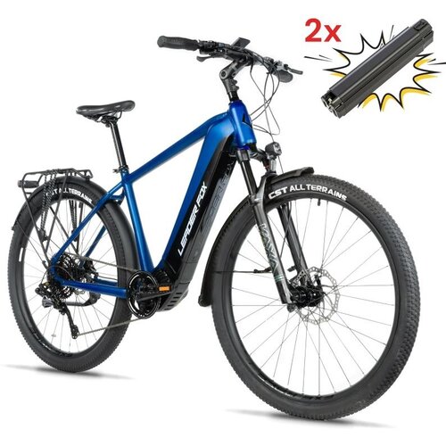 Leaderfox Električno treking kolo Barnet 28" - modra + dodatna baterija Cene