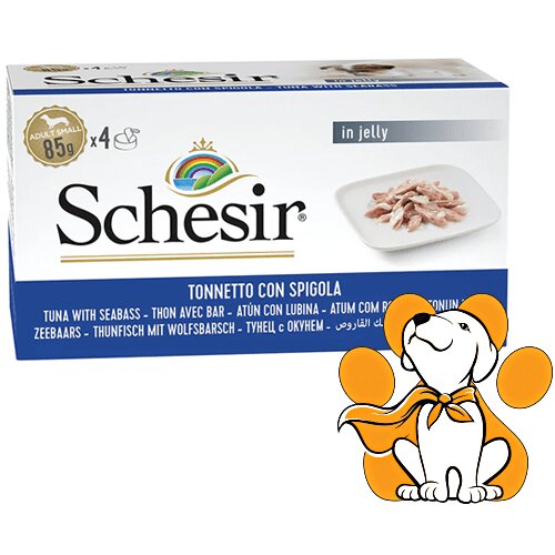 Schesir multipac Dog Tuna With Seabass 4x85g, Vlažna Hrana Sa Tunom i Brancinom Cene