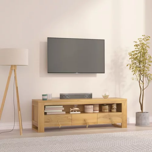 vidaXL TV omarica 110x30x35 cm trdna tikovina