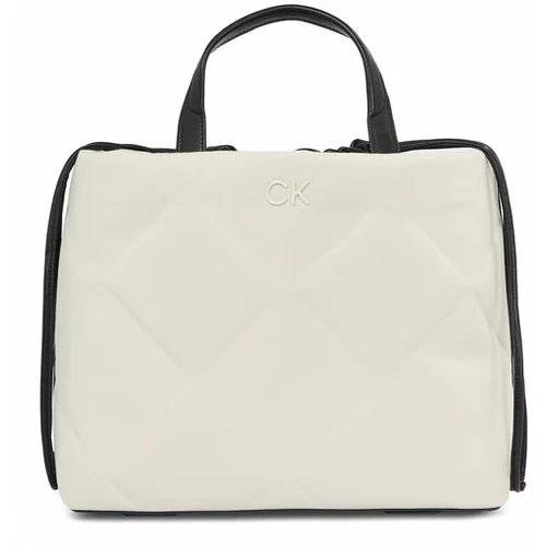 Calvin Klein Ročna torba Quilt Shopper_Canvas K60K611756 K60K611756 Écru