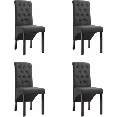  Jedilni stoli 4 kosi temno sivo blago, (20699667)