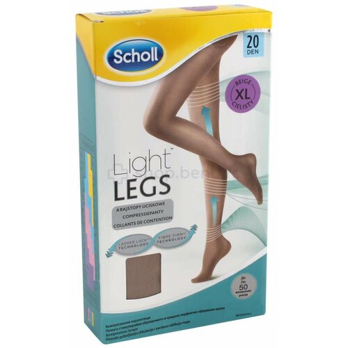 Scholl light legs kompresivne čarape 20DEN, bež, xl Slike