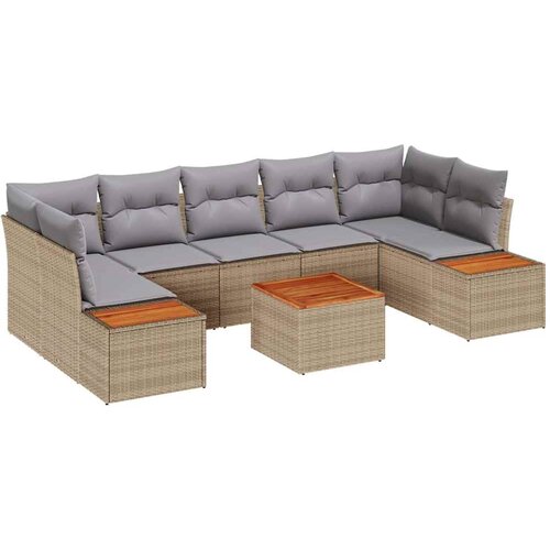  Sjedeća garnitura za vrt 8 kom. Poli ratan 55 x 55 x 37 cm Slike