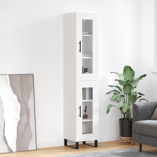  The Living Store Visoka omara bela 34,5x34x180 cm inženirski les - Visoka Omarica, (21444879) Slike