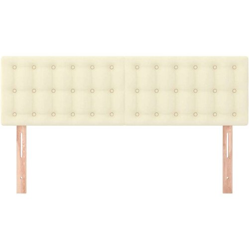  Uzglavlja 2 kom krem 72 x 5 x 78/88 cm od umjetne kože Slike