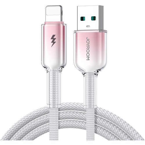 Joyroom USB-A KABEL ZA LIGHTNING 1.2M 3A CRYSTAL-CLEAR ZA IPHONE BEL, (22070541) Cene