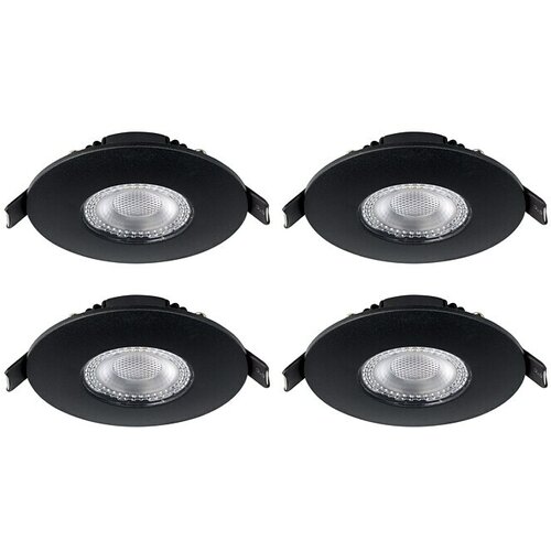 Eglo Set okroglih LED vgradnih svetilk Mazuby-LED 1 Starr (5 W, Črna, Topla bela) Slike