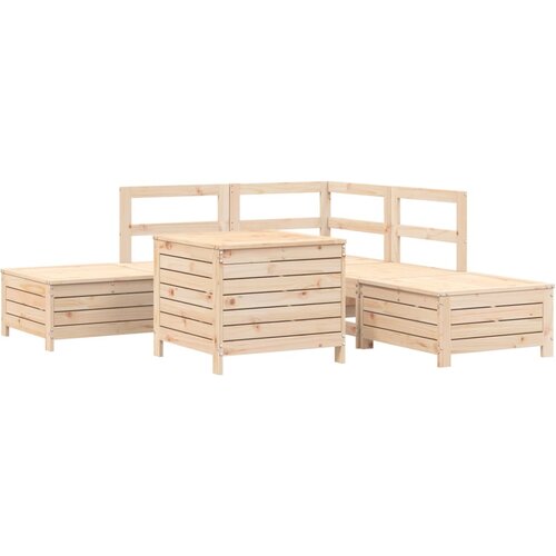 VidaXL 6-dijelni set vrtnih sofa od masivne borovine Slike