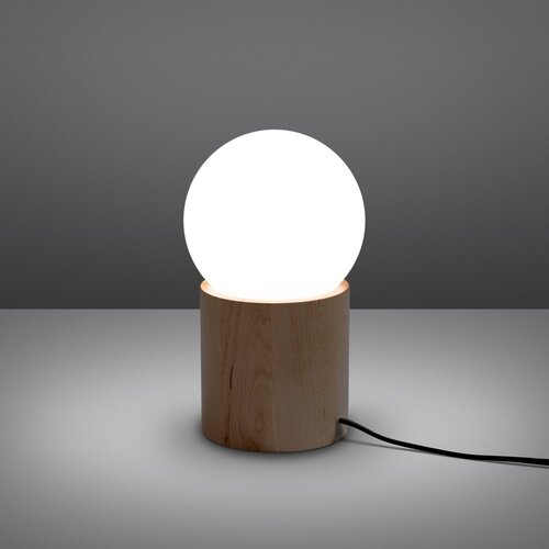 Sollux Bijela/u prirodnoj boji stolna lampa sa staklenim sjenilom (visina 21 cm) Surtur &amp;ndash; Slike
