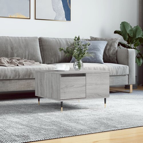  Stolić za kavu siva boja hrasta 55x55x36,5 cm konstruirano drvo Cijene