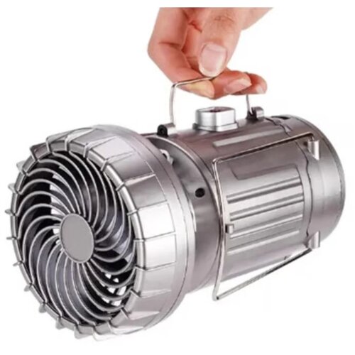 Home &amp;amp; Marker Kamping svetilka 5-v-1 z ventilatorjem, LED lučjo, Bluetooth zvočnikom, power bankom in kompasom, odporna na dež | LANTFAN, (5000489520) Slike