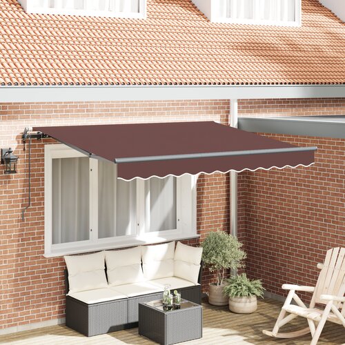 vidaXL Skrovita tenda Smeđa i antracit 350x200 cm 350 x 200 cm Cijene