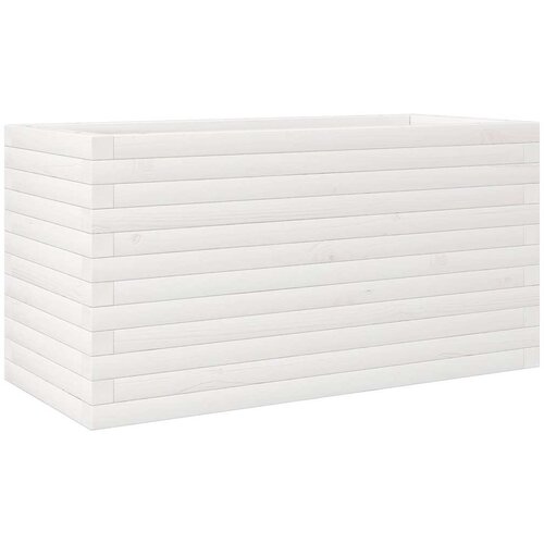  Vrtna sadilica bijela 90x40x45,5 cm od masivne borovine Slike