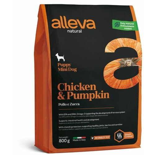 Alleva natural puppy chicken and pumpkin mini 0.800 kg Cene