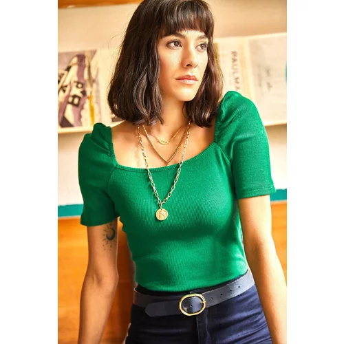 Olalook Blouse - Green - Fitted