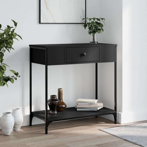  Konzolni stol crni 75 x 34 5 x 75 cm od konstruiranog drva Cene