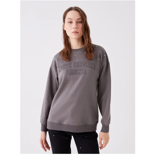 LC Waikiki Women's Crew Neck Printed Long Sleeve Sweatshirt