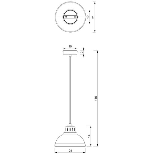  Luster na sajli SVEN 1xE27/15W/230V crvena Slike