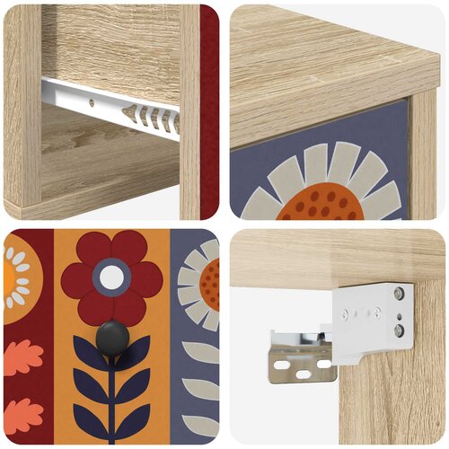  Wall-mounted noćni ormarić ESSEN Hrast sonoma 36 x 33 x 25 cm Slike