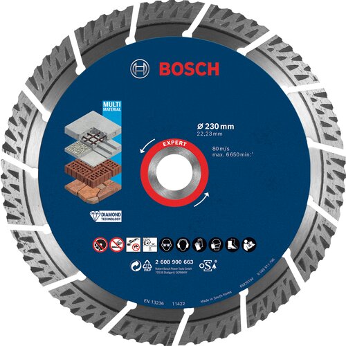 Bosch expert multimaterial dijamantska rezna ploča od 230x22,23x2,4x15 mm 2608900663 Slike