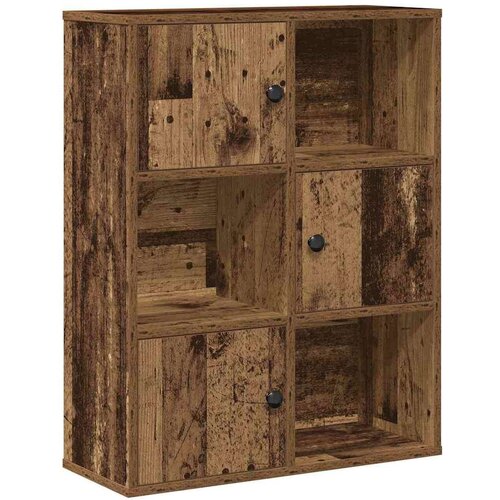 VidaXL Regal za knjige boja starog drva 60x24x76,5cm konstruirano drvo Slike