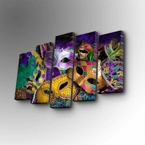 Wallity 5PUC-107 multicolor decorative canvas painting (5 pieces) Slike