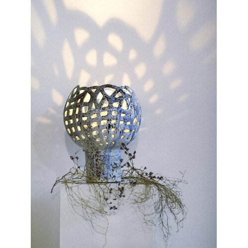 MAISON ADORABLE Keramička lampa BOBA ART 40 cm, Plavo- bela Slike
