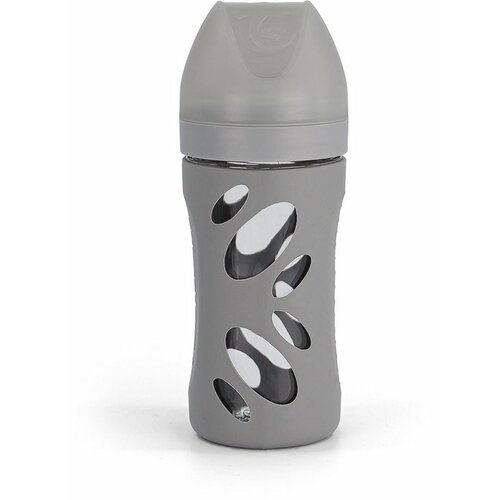 Twistshake Anti-colic staklena flašica za bebe 260ml siva Slike