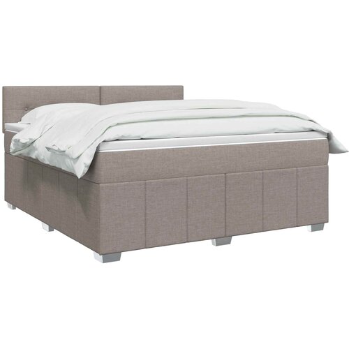  Boxspring krevet s madracem Sivosmeđa 140 x 200 cm Tkanina Slike