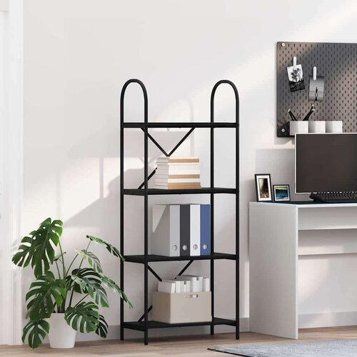 VidaXL Polica Crni hrast 60 x 30 x 146 cm Konstruirano drvo Slike