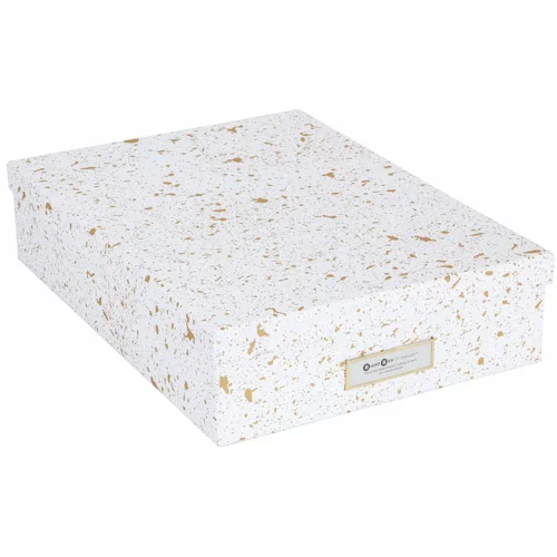 Bigso Box of Sweden Škatla za shranjevanje v zlati in beli barvi Oskar