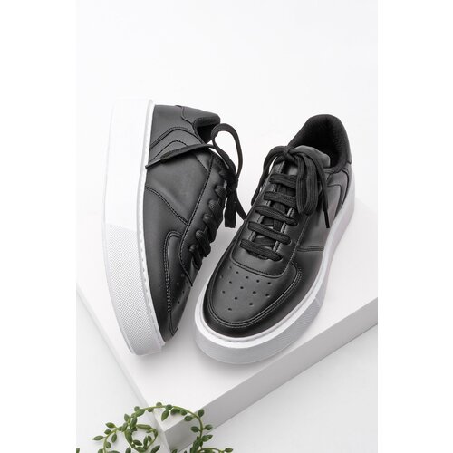 Marjin Women&amp;#039;s Sneakers High-Sole Lace-Up Sneakers Azin black Slike