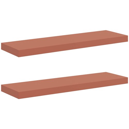  Polica na zidu 2 pcs Crvena 80 x 23,5 x 4 cm Konstruirano drvo Slike