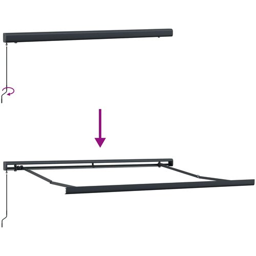  Povlačivi tende Crvena 300 x 250 cm Platno i Aluminij Slike