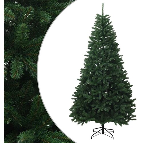  Umjetno božićno drvce s nogom 270 cm PVC Srednja zelena - Srednje zelena &amp;Oslash; 128 x 270 cm bez LED svjetala Slike