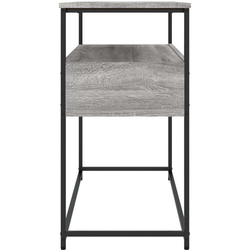  Konzolni stol siva boja hrasta 100x40x75 cm konstruirano drvo Slike