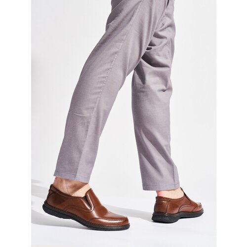 Shelvt men's brown slip-on shoes Cene