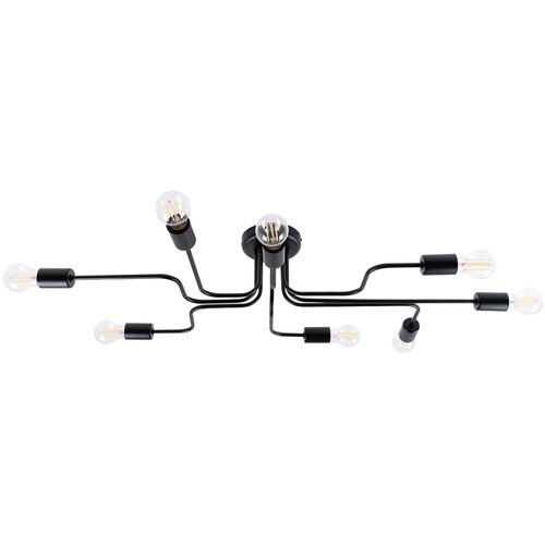 Sollux Lighting Sollux SL.1448 - Plafonski luster VECTOR, 8xE27/15W/230V, crni Slike