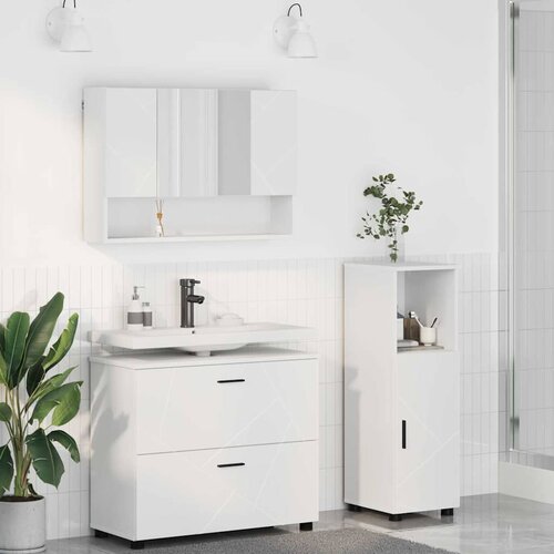 vidaXL Set namještaja za kupaonicu 3 pcs Bijelo 76.5 x 35 x 64 cm Cene