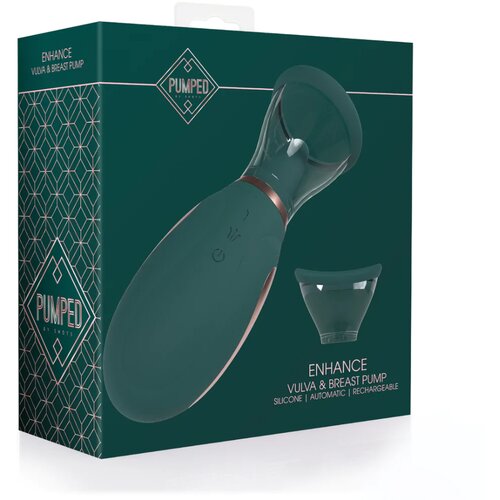 Pumped by Shots vacuum pump Enhance - Rechargeable Vulva and Breast Pump - Forest Green Cene