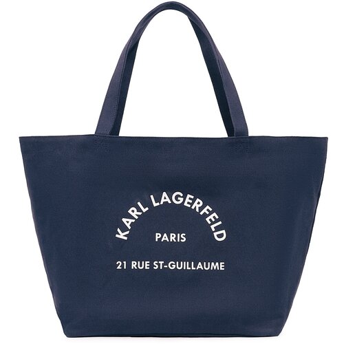Karl Lagerfeld Shopper torba mornarsko plava / bijela Slike