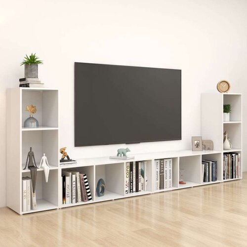 TV ormarići 4 kom bijeli 107 x 35 x 37 cm od iverice Cijene