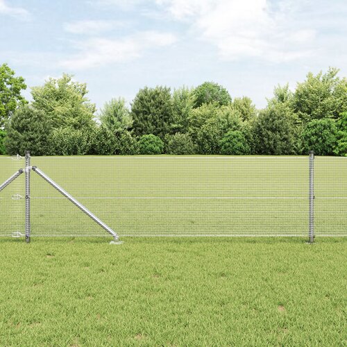 VidaXL set ograjnih stebrov Set 2 Galvanizirano jeklo 25 x 0.5 m Trdno Slike