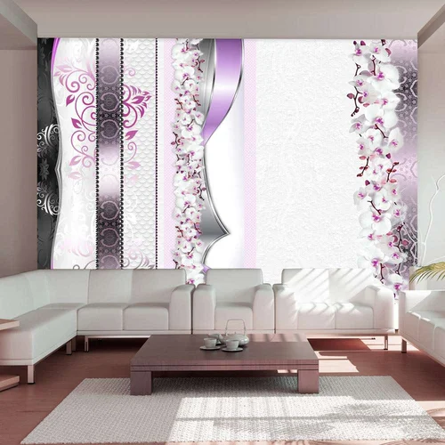  Tapeta - Parade of orchids in violet 300x210