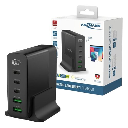 Ansmann Punjač DC5140PD, Desktop USB, 140W Slike
