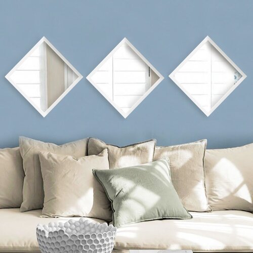 Wallity set ogledala SETAYNA_052, beli Cene