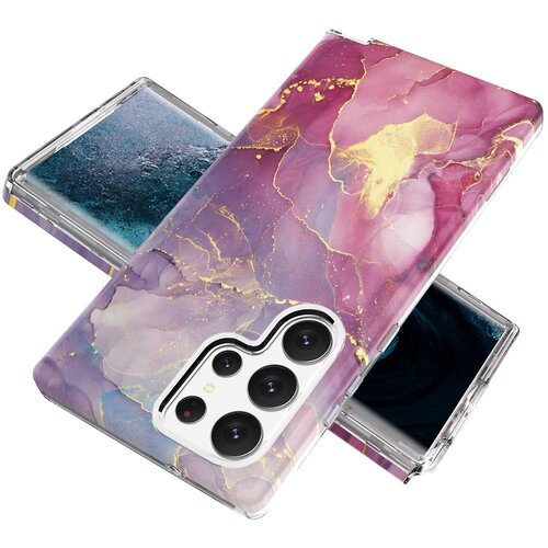 INORCO Za Samsung Galaxy S23 Ultra GW18 IMD marmorni vzorec hrbtni pokrov PC+TPU ovitek za mobilni telefon, odporen proti udarcem, (22033669) Cene